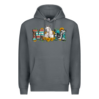 Rock goat mom serape leopard cowhide goat family Premium Hoodie - Artiststas