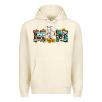 Sandshell goat mom serape leopard cowhide goat family Premium Hoodie - Artiststas
