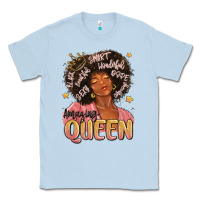 Dusty Blue black queen Classic Tee - MaliasSmallBusiness