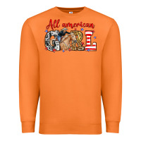 Carrot All American girl with cowgirl Premium Sweatshirt - Neo Western