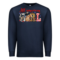 Navy All American girl with cowgirl Premium Sweatshirt - Neo Western