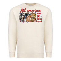 Sandshell All American girl with cowgirl Premium Sweatshirt - Neo Western