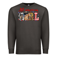 Smoke All American girl with cowgirl Premium Sweatshirt - Neo Western