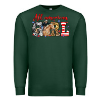 Sports Green All American girl with cowgirl Premium Sweatshirt - Neo Western