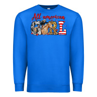 True Royal All American girl with cowgirl Premium Sweatshirt - Neo Western