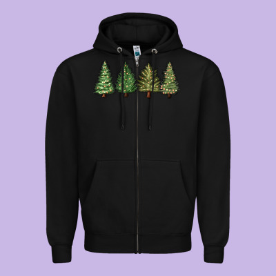 Zipper Hoodie christmas trees