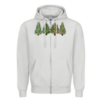 Dove Grey christmas trees Zipper Hoodie - MaliasSmallBusiness