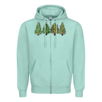 Seafoam christmas trees Zipper Hoodie - MaliasSmallBusiness