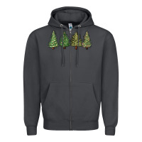 Smoke christmas trees Zipper Hoodie - MaliasSmallBusiness