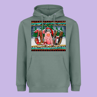 Joy Pig Heavyweight Hoodie Designed By Ranaportraitstore