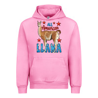Fuchsia Pink All American Llama Urban Hoodie - LillyAllenDesigns