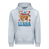 Heather Grey All American Llama Urban Hoodie - LillyAllenDesigns