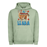 Pigment Oil Green All American Llama Urban Hoodie - LillyAllenDesigns