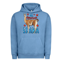 Pigment Pebble Blue All American Llama Urban Hoodie - LillyAllenDesigns