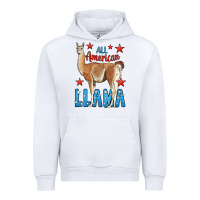 White All American Llama Urban Hoodie - LillyAllenDesigns
