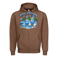 Chestnut merry christmas snowman gnomes truck Zipper Hoodie - MaliasSmallBusiness