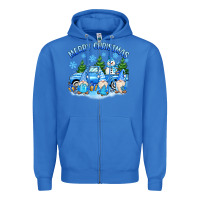 True Royal merry christmas snowman gnomes truck Zipper Hoodie - MaliasSmallBusiness