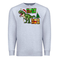 Heather Grey tree rex Premium Sweatshirt - CowhideDigitalArt
