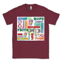 Burgundy autism Classic Tee - MaliasSmallBusiness