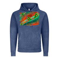 Vintage Denim westerb aztec and leopard background Vintage Hoodie - AdoDesignShop