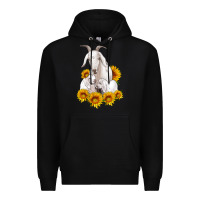 Black goat family with sunflowers Premium Hoodie - Artiststas