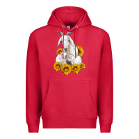 Cardinal goat family with sunflowers Premium Hoodie - Artiststas