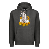 Goat Family With Sunflowers Premium Hoodie | Teevron