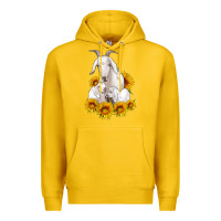 Lemon goat family with sunflowers Premium Hoodie - Artiststas