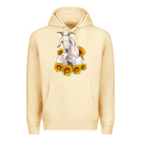 Pina Colada goat family with sunflowers Premium Hoodie - Artiststas