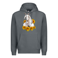 Rock goat family with sunflowers Premium Hoodie - Artiststas