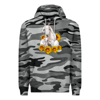 Slate Camo goat family with sunflowers Premium Hoodie - Artiststas