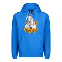 True Royal goat family with sunflowers Premium Hoodie - Artiststas