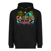 Black camping vibes Heavyweight Hoodie - Zillion Design Studio