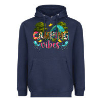 Navy camping vibes Heavyweight Hoodie - Zillion Design Studio