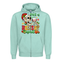 Full Of Holiday Spirit Zipper Hoodie | Teevron