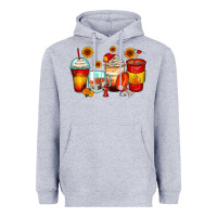 Heather Grey firefighter coffee cups Heavyweight Hoodie - Zillion Design Studio