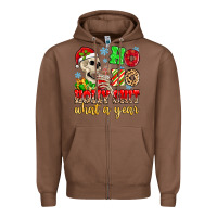 Chestnut ho ho holy shit what a year Zipper Hoodie - MaliasSmallBusiness