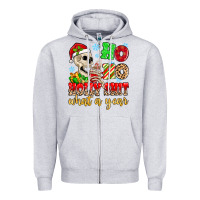 Heather Grey ho ho holy shit what a year Zipper Hoodie - MaliasSmallBusiness