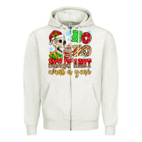 Oatmeal Heather ho ho holy shit what a year Zipper Hoodie - MaliasSmallBusiness