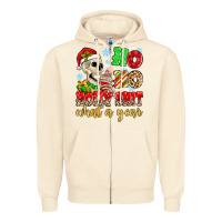 Sandshell ho ho holy shit what a year Zipper Hoodie - MaliasSmallBusiness