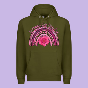 In October We Wear Pink Rainbow Premium Hoodie Designed By Adodesignshop