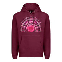 Burgundy in october we wear pink rainbow Premium Hoodie - AdoDesignShop