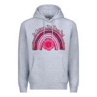 Heather Grey in october we wear pink rainbow Premium Hoodie - AdoDesignShop