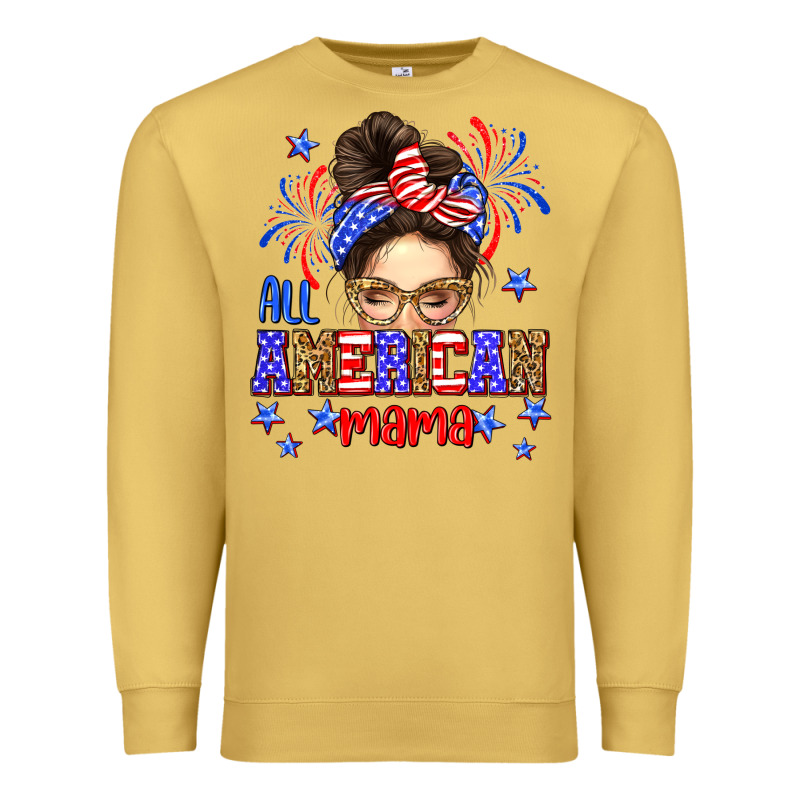 All American Mama Premium Sweatshirt by Neo Western | Teevron