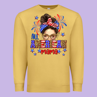 All American Mama Premium Sweatshirt Designed By Neo Western