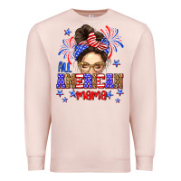 Pale Pink All American mama Premium Sweatshirt - Neo Western