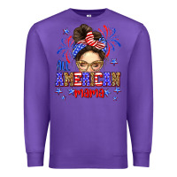 Purple All American mama Premium Sweatshirt - Neo Western