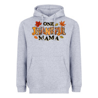 Heather Grey one thankful mama Heavyweight Hoodie - texasbilliewilder