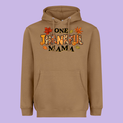 One Thankful Mama Heavyweight Hoodie Designed By Texasbilliewilder