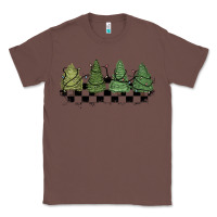 Chestnut christmas checkered trees Classic Tee - MaliasSmallBusiness